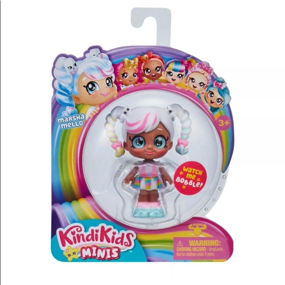 MARSHA MELLO Mini Poseable Bobble Head Doll KINDI KIDS MINIS Glitter Eyes 2020